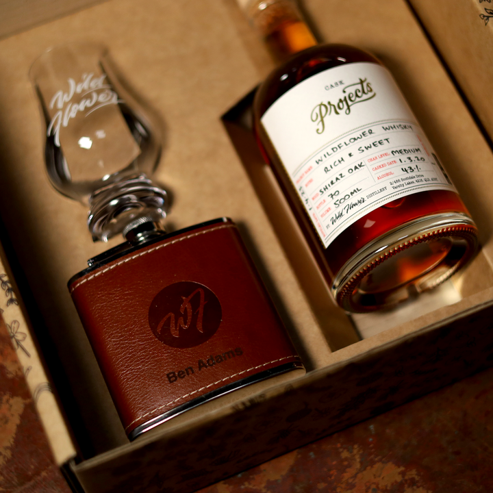 Whisky & Personalised Hip Flask Gift Pack
